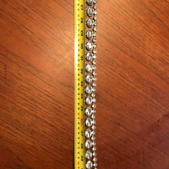 Belt size m/l silver with crystal inspired bling .. - Picture 2 of 5
